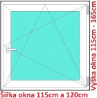 Plastová okna OS SOFT šířka 115 a 120cm x výška 115-165cm 